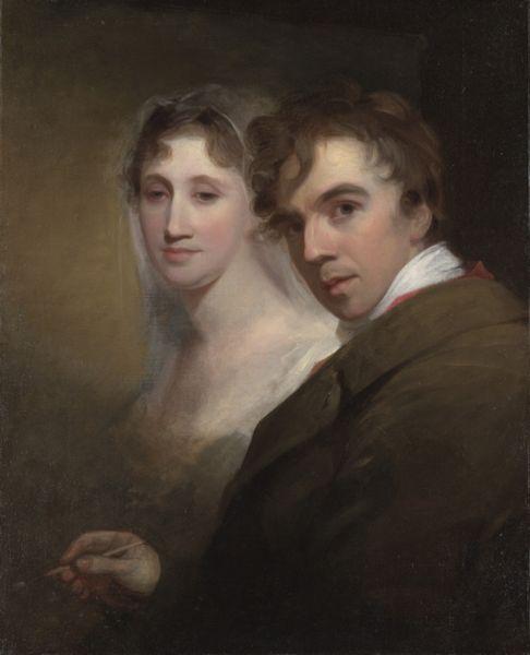 Thomas Sully Self-Portrait of the Artist Painting His Wife (Sarah Annis Sully) Sweden oil painting art